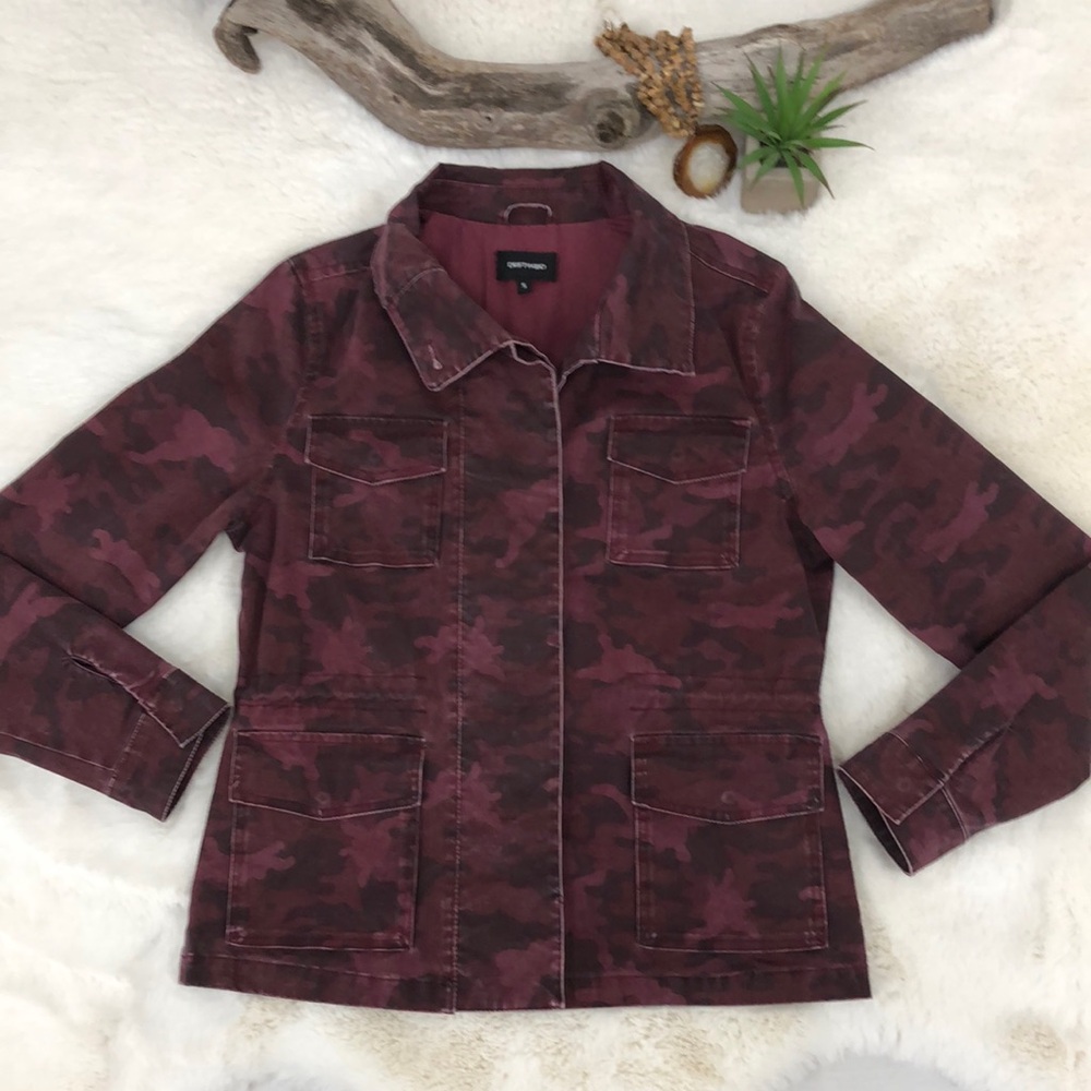 Driftwood Camo Red & Black Lightweight Utility Cargo Barn Jacket Size Small